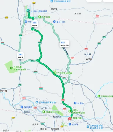 兰州中川国际机场至会场